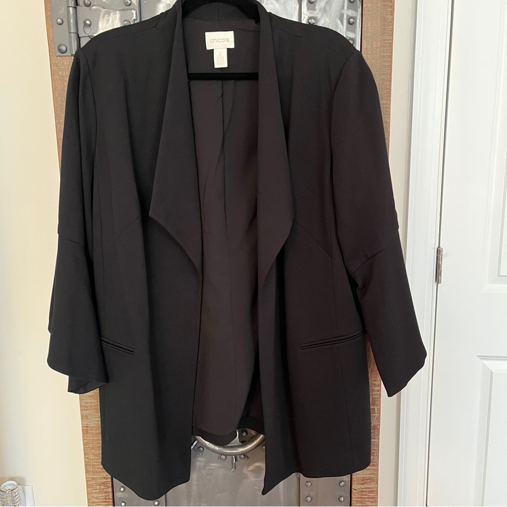 Chico's Black Bell Sleeve Jacket